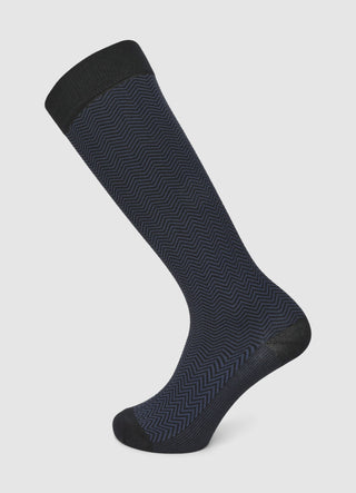 Long socks with chevron pattern