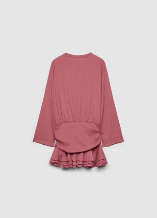Mini-Kleid mit Rüschen und Raffungen