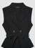Robe-veston avec jupe plissée et ceinture