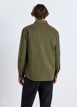 Camicia worker a tinta unita con tasche