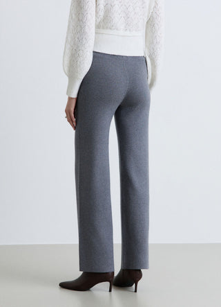 Pantaloni straight in maglia a gamba dritta