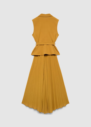Robe avec corsage gilet et jupe plissée