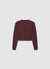 Maglia crop a trecce girocollo
