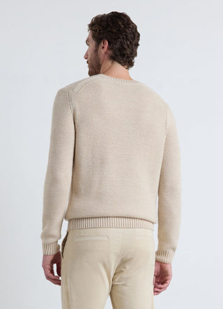 Maglia girocollo a nido d’ape