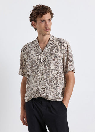 Shirt with paisley print