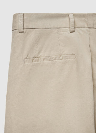 Pantaloni chino in velluto a tinta unita