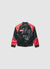 Bomber biker con patch e scritta
