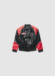 Biker bomber jacket with patches and lettering - 8-9