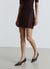 Suede-effect miniskirt with side zip