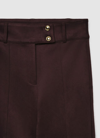 Pantaloni bootcut a vita alta con doppio bottone