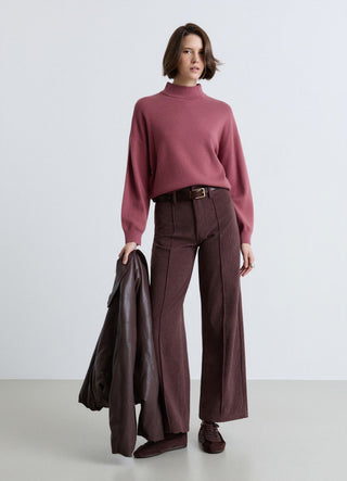 Pullover mit einfarbigem Perkins-Kragen