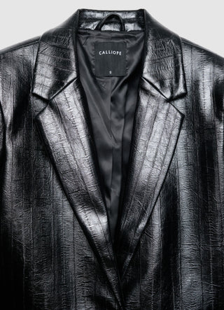 Veste à un bouton effet enduit