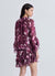 Blusa con fiocco e stampa fiori