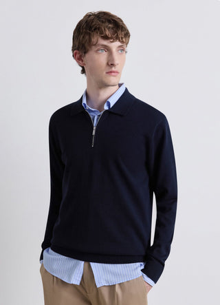 Polo shirt with zip
