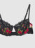Reggiseno balconcino con ferretto e stampa fiori
