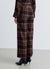 Straight check trousers