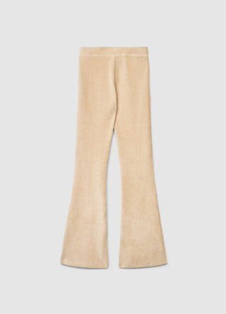 Leggings a zampa effetto velluto