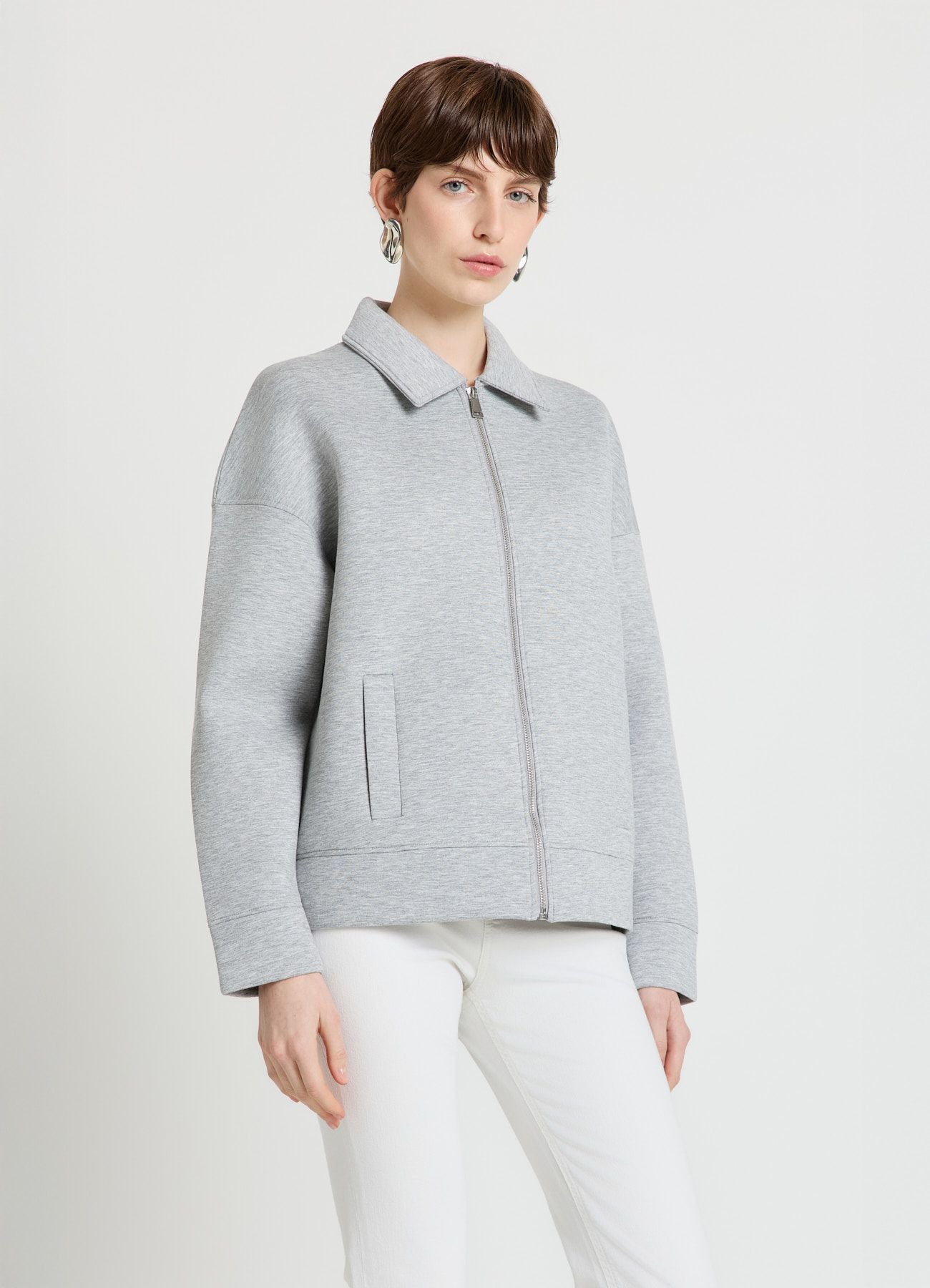 Felpa con zip e colletto – Calliope