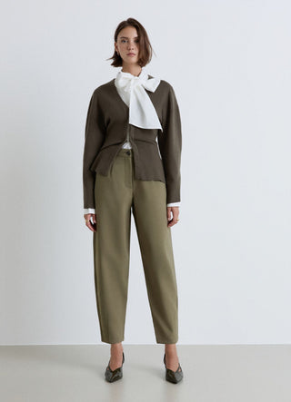 Solid colour balloon trousers