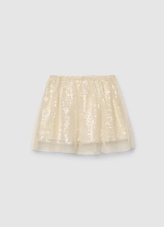 Jupe mini en tulle avec paillettes