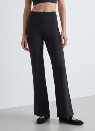 Flared solid-colour leggings