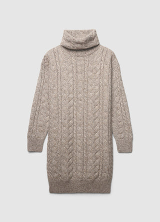 Rollkragenpullover mit Zopfmuster