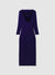 Robe longue décolletée avec drapé