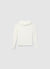 Cardigan a costine con zip e colletto soffice
