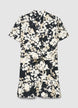 Dress with ruffle and tied belt - XXL