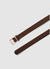 Solid colour mid-rise belt with buckle