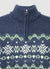 Jacquard-Pullover mit halbem Reißverschluss