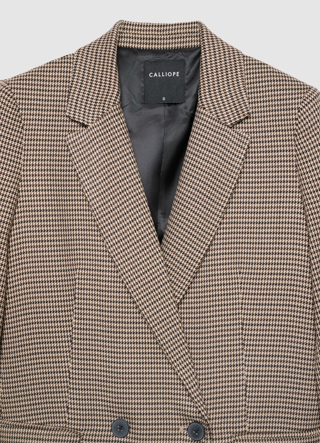 Double-breasted houndstooth jacket SAB0084334001S1672 – Calliope