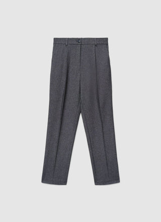 Salt and pepper cigarette trousers