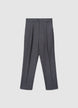Salt and pepper cigarette trousers - XS