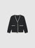 Cardigan con profili a contrasto e bottoni