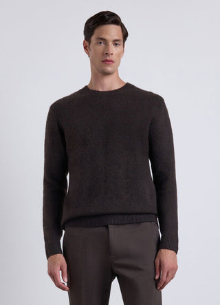 Pull col rond effet mohair