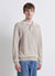 Long-sleeve solid colour polo shirt