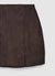 Suede-effect miniskirt with side zip