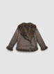 Giacca biker con interno effetto montone - XXL