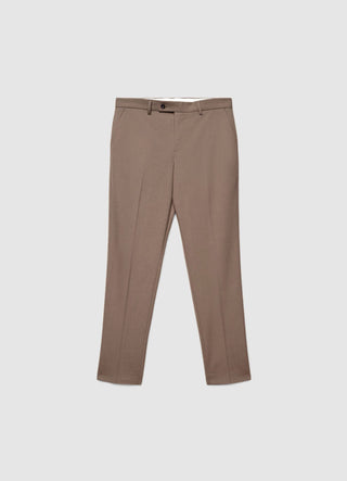Straight tailored trousers in a solid colour