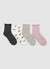 Pack 4 calze fantasia con panda e cuori