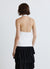Gilet halter con bottone gioiello