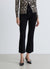 Jeans crop flare con fondo sfrangiato