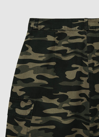 Gonna cargo lunga con stampa camouflage