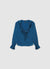 Blouse with faux satin ruffles