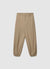 Straight trousers with elasticated hem