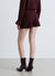 Pinstriped skort with slit