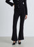 Flared long leggings with gathered elasticated waistband
