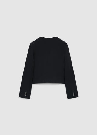 Veste courte sans col avec boutons