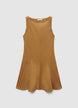 Flared dress with suede effect - XS
